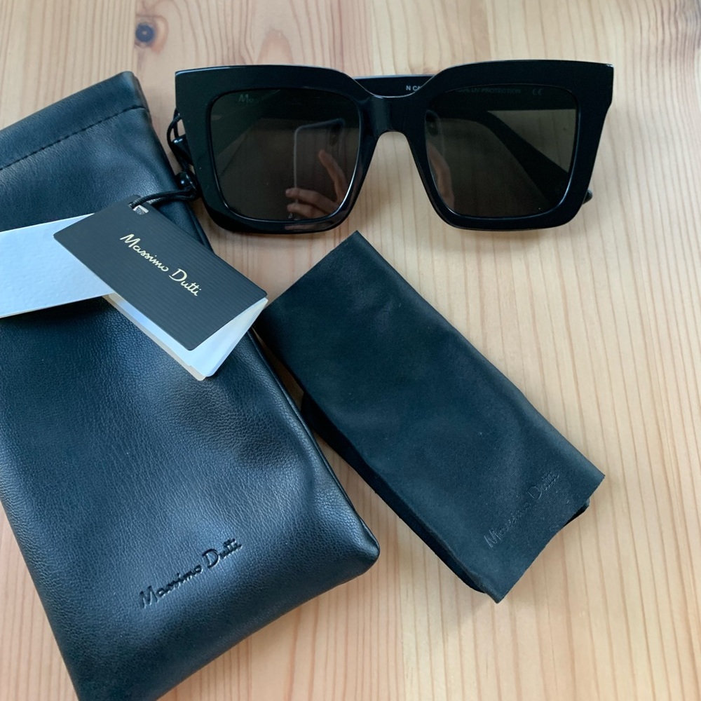 Massimo Dutti Black Square Sunglasses. Brand new.